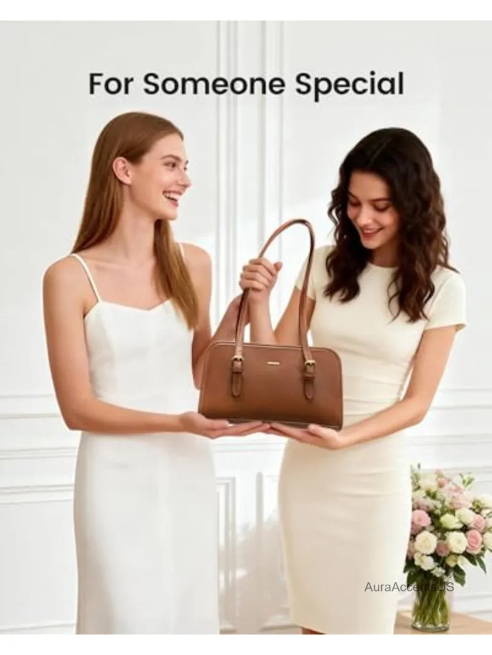 Vegan Leather Swing Zip Shoulder Bag Hobo Crossbody Tote Purse